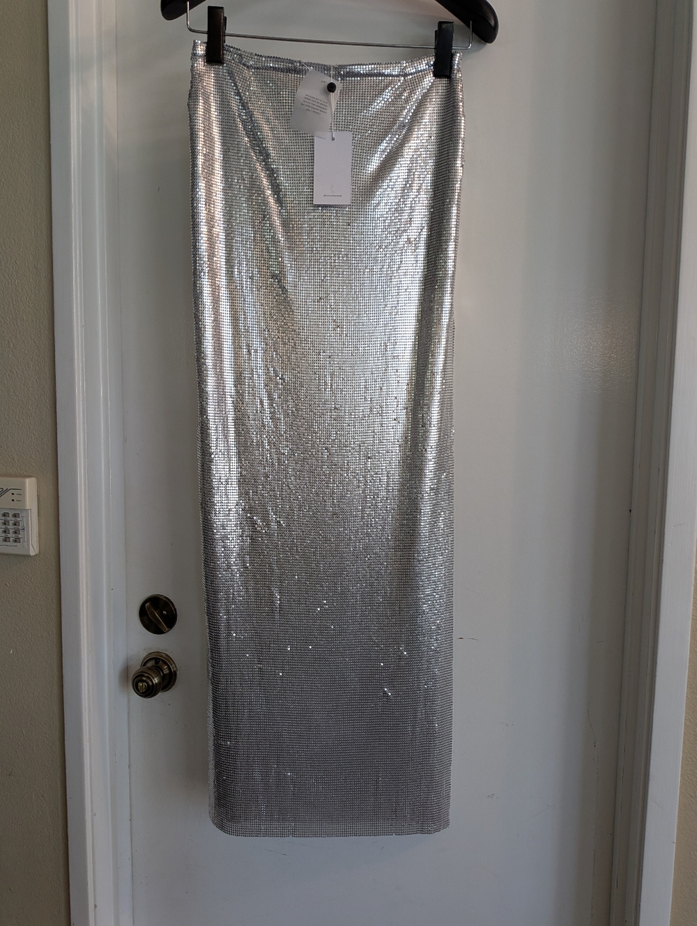 Lovers And Friends Sasha Maxi Chain link High Slit Skirt Disco Party